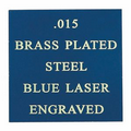 Royal Blue Brass Plated Steel Engraving Sheet Stock (12"x24"x0.015")